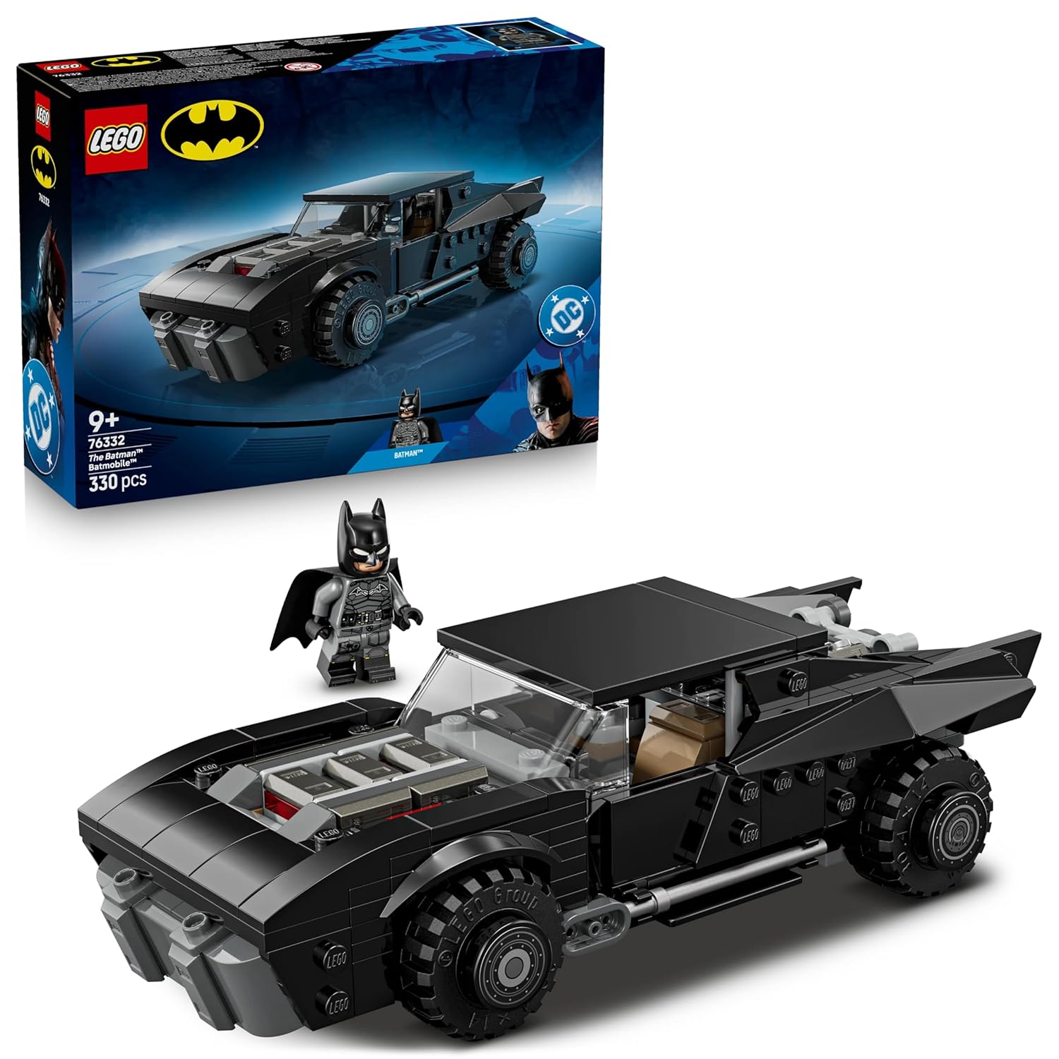 LEGO DC Batman: The Batman Batmobile Super Hero Toy - Model Car Playset with Minifigure - 76332