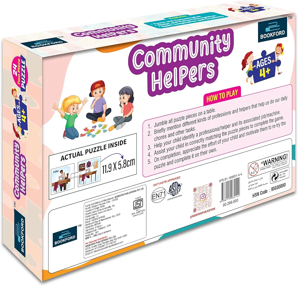 BOOKFORD Community Helpers Jigsaw Puzzle