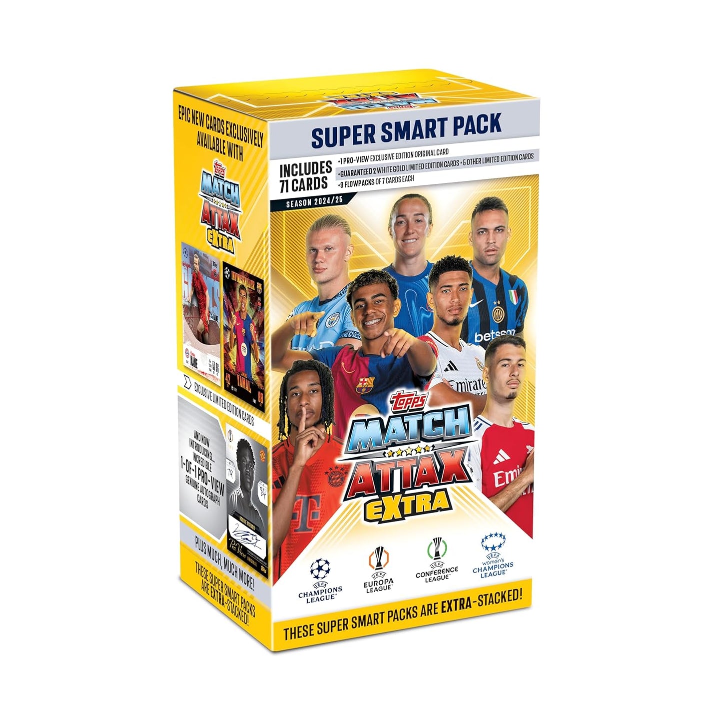 Topps UCL & WUCL Match Attax Extra 2025 Trading & Collectible Card Game (Super Smart Pack)
