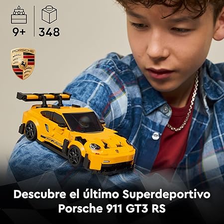 LEGO Speed Champions Porsche 911 GT3 RS Super Car Toy 77239 Building Blocks Toys for 9+ Gift for Boys and Girls