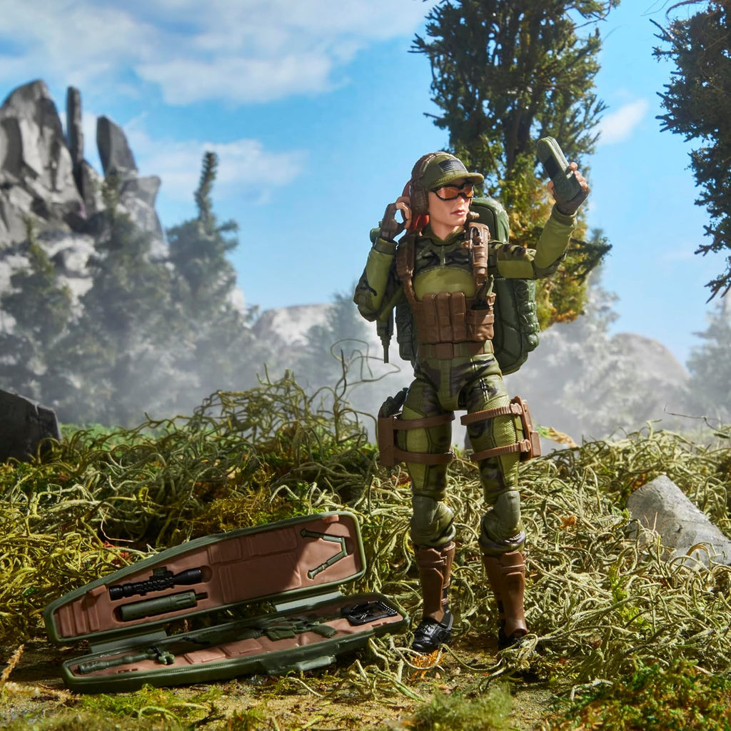 G.I. Joe Classified Series 60th Anniversary Action Marine - Sniper, Collectible 6 Inch Action Figure with Ghillie Suit and 19 Accessories