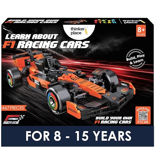 Thinker place Roaring F1 Race Car Building Block Toy Set for 7+ (467 Pcs)
