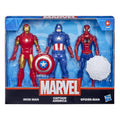 Marvel Action Figure Toy 3-Pack  6-inch Figures, Iron Man, Spider-Man, Captain America,