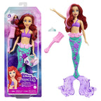 Disney Mattel Princess Toys, Ariel Mermaid Doll with Color-Change Hair and Tail, Color Splash Water Toy Inspired by The Movie