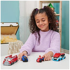 PAW PATROL True Metal Team Vehicles Set of 2 with Fire Truck and Chase in Police Car, Scale 1:55, Toy for Children from 3 Years