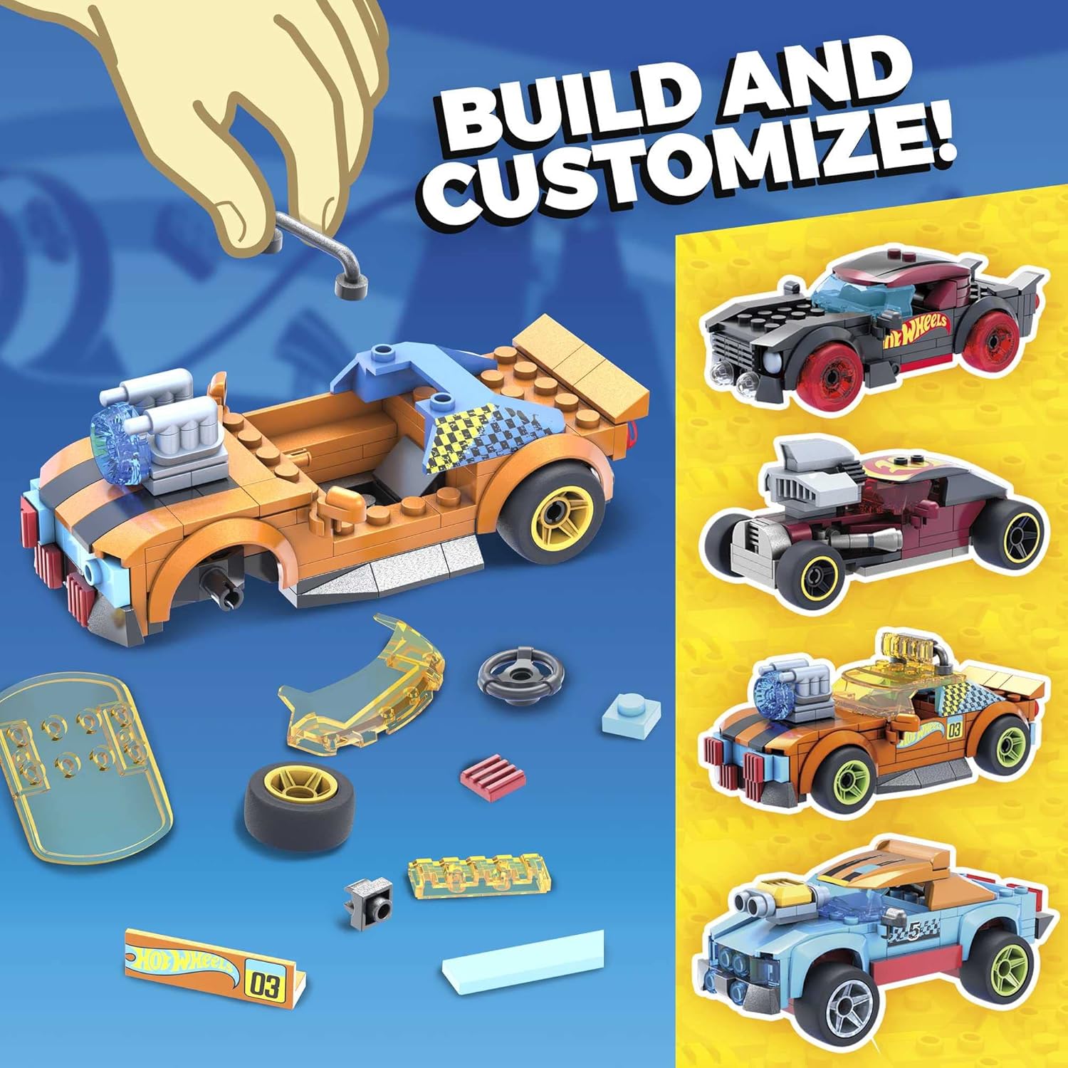 Mega Construx Hot Wheels Car Customizer Construction Set, Building Toys for Kids