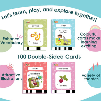 Baby Lingo Basic Montessori Games, Educational Gift for Ages 1 to 5 Years Old Kids,Learning Toy, Multilingual Toy - English- Hindi- Marathi