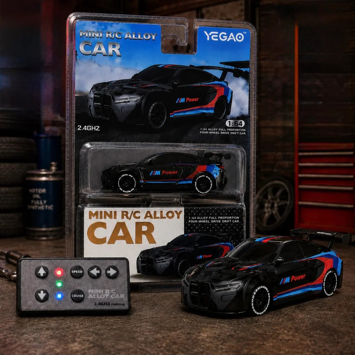 Yegao BMW M4 GT3 Mini RC Alloy Drift Car 1:64 Scale