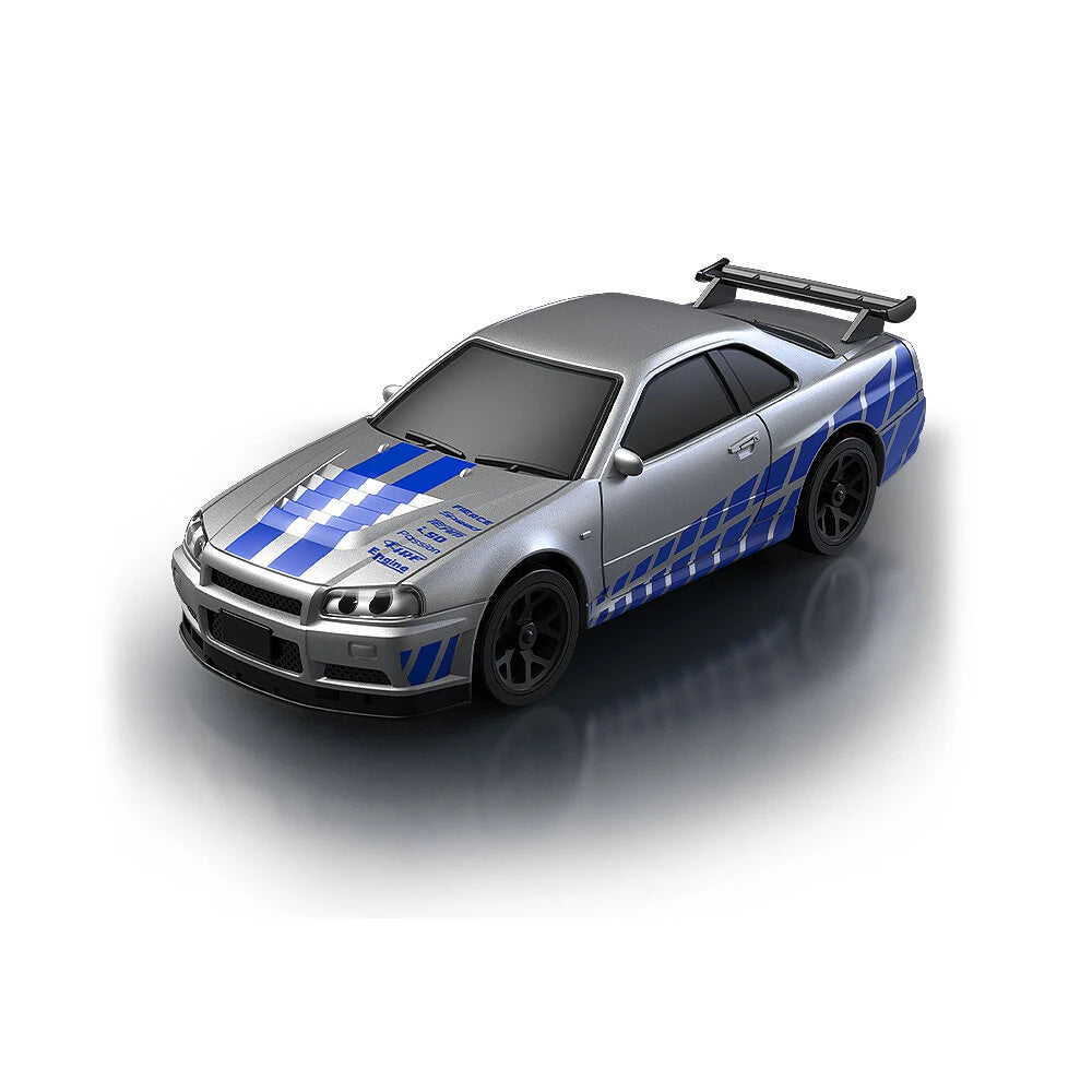 HB Racing Rally R/C1/43 Nissan Skyline GT-R R34 24G Full Ratio 4WD High Speed Car ESP Gyroscope APP Drift Racing Model