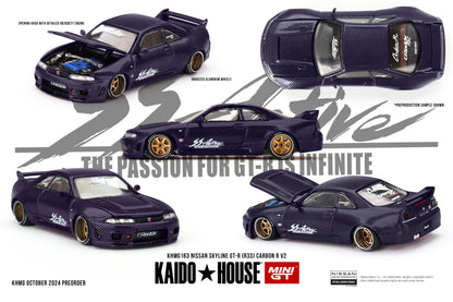 MINI GT #163: Kaido House  Nissan Skyline GT-R (R33) Active Carbon R V2