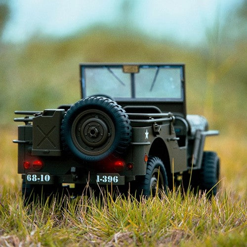 JJRC C8815 RTR 1/10 4WD RC Willys Military Truck – Rock Crawler with Metal Frame & LED Lights
