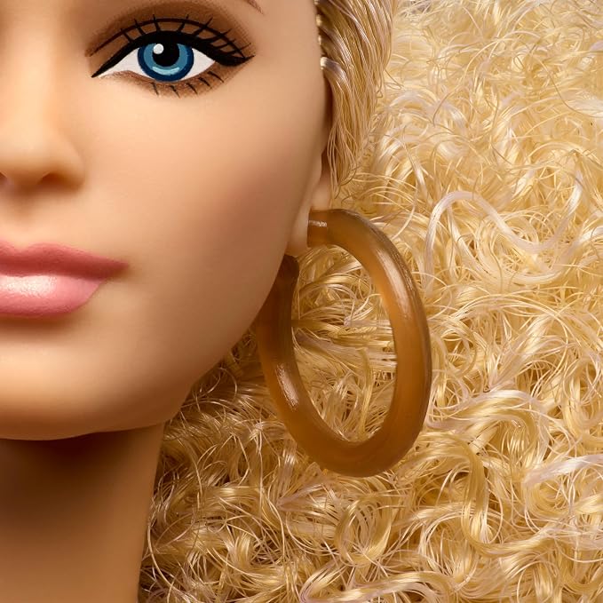 Barbie Basics Model Collector Fashion Doll 07 with Blonde Hair & White Print Pants, Universal-fit Fashions & Posable Body