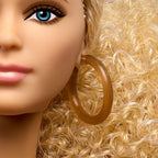 Barbie Basics Model Collector Fashion Doll 07 with Blonde Hair & White Print Pants, Universal-fit Fashions & Posable Body