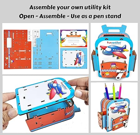 Funvention Airplane DIY Pen Stand 3D Puzzle Model