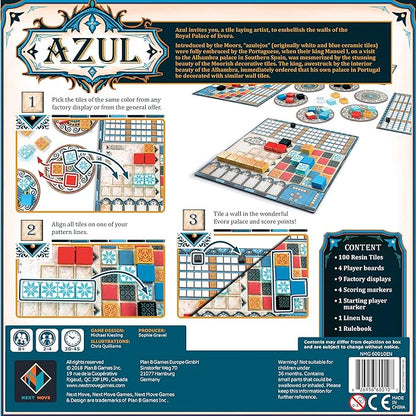 Azul Board Strategic Tile-Placement Game for Family Fun