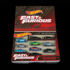 Hot Wheels Cars, Fast & Furious 10-Pack of 1:64 Scale Iconic Cars from The Fast Movies, 2 Exclusive Models, Elevated Deco Execution