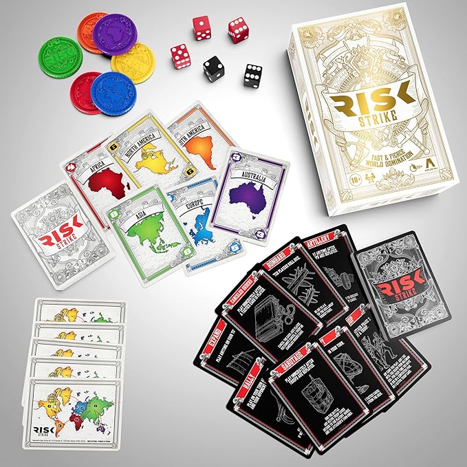 Hasbro Gaming Risk Strike Cards and Dice Game