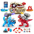 ZURU SMASHERS Dino Island T-Rex Battles (Red Version) By Zuru 50+ Surprises Boys Collectible Dinosaur T-Rex Triceratops Surprise Slime Sand Compounds Discovery