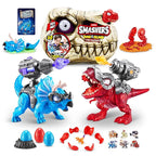 ZURU SMASHERS Dino Island T-Rex Battles (Red Version) By Zuru 50+ Surprises Boys Collectible Dinosaur T-Rex Triceratops Surprise Slime Sand Compounds Discovery