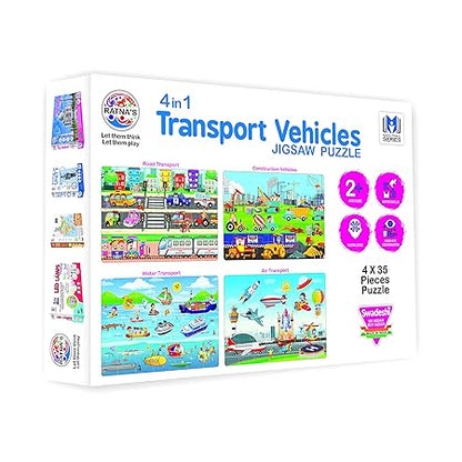 Ratna's 4 in 1 Transport Vehicles Jigsaw Puzzle