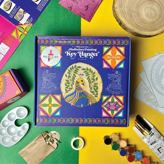 Kalakaram DIY Madhubani Key Hanger Painting Kit