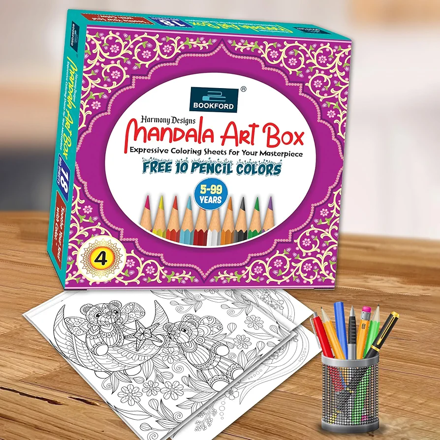 BOOKFORD Harmony Designs Mandala Art