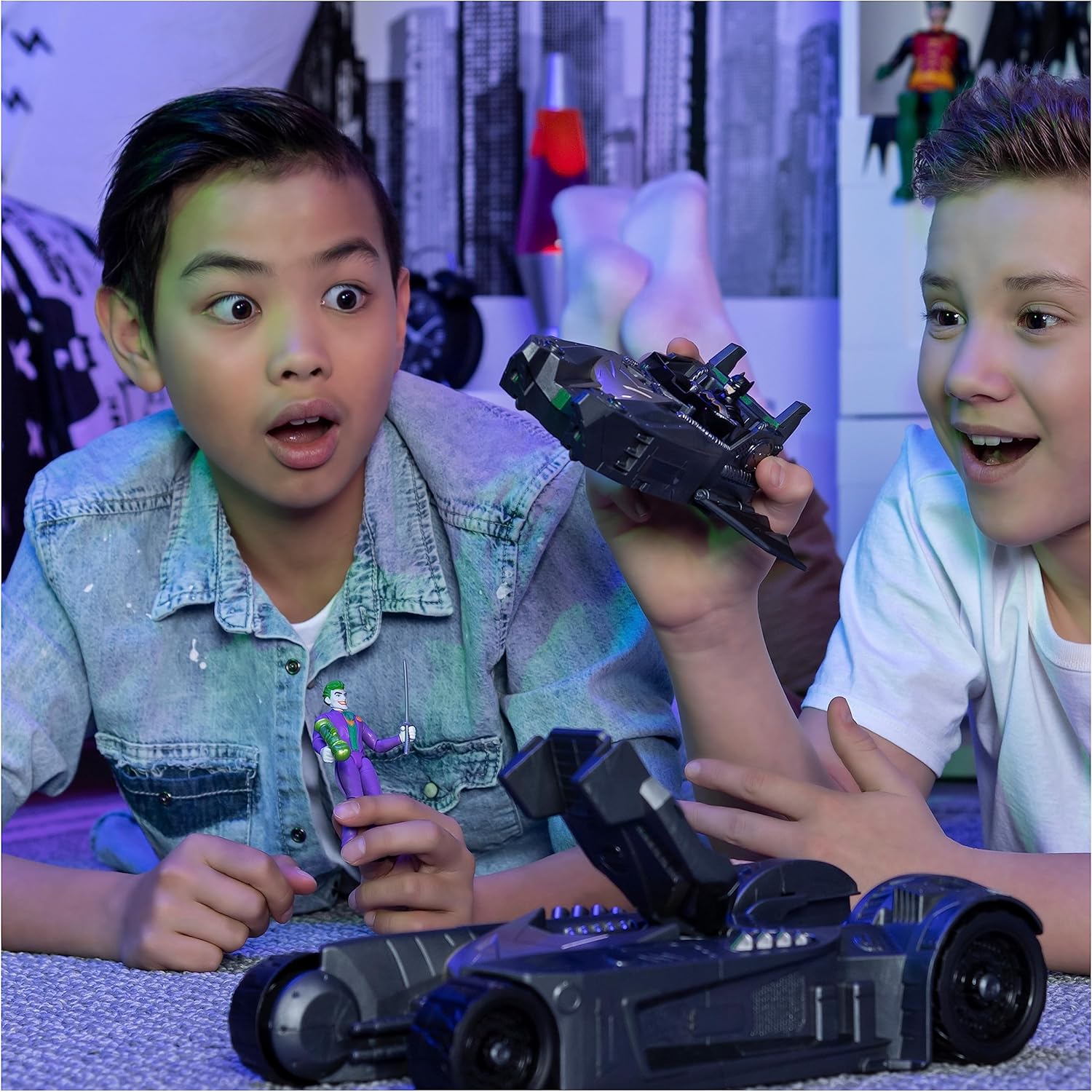 Batman, Batmobile and Batboat 2-in-1 Transforming Vehicle, for Use with Batman 10 cm Action Figures