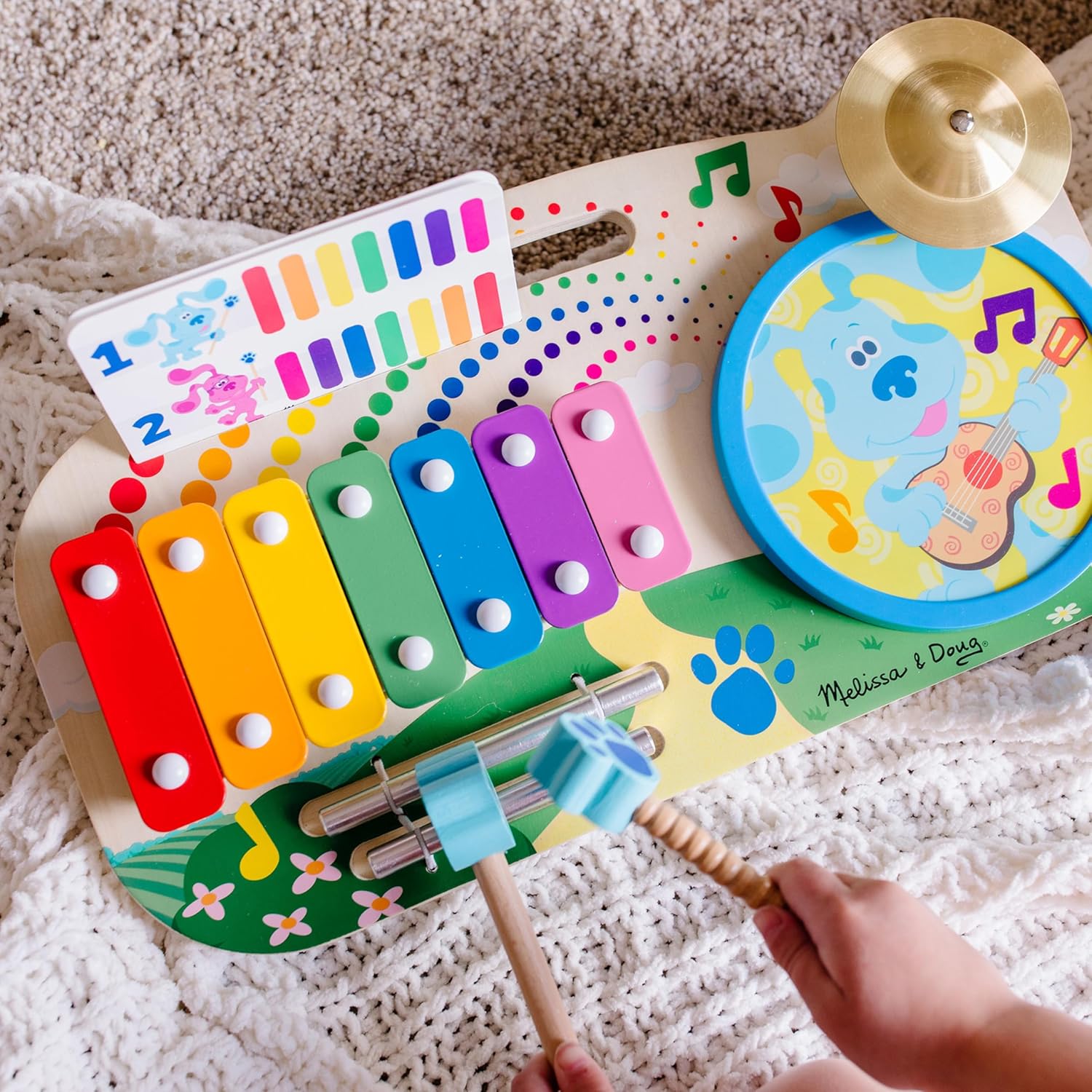 Melissa & Doug - Blue's Clues & You Wooden Chopping Board, 33020, Multi-Coloured