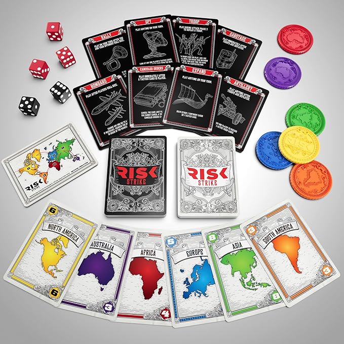Hasbro Gaming Risk Strike Cards and Dice Game