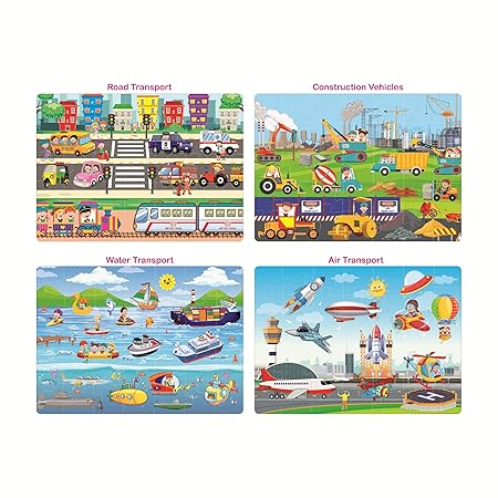 Ratna's 4 in 1 Transport Vehicles Jigsaw Puzzle