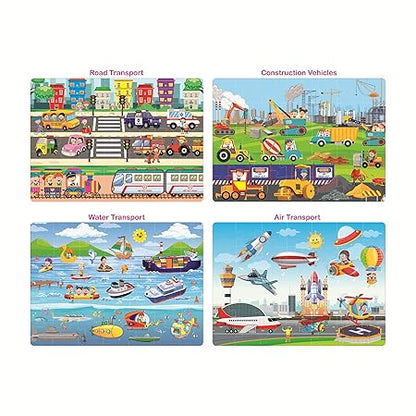 Ratna's 4 in 1 Transport Vehicles Jigsaw Puzzle