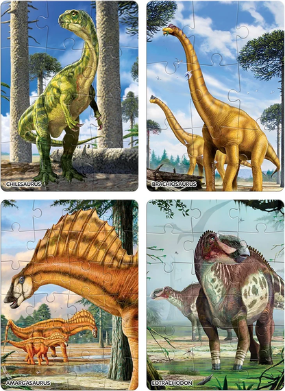 Frank National Geographic Dinosaurs 4-in-1 Puzzle Set