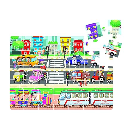 Ratna's 4 in 1 Transport Vehicles Jigsaw Puzzle