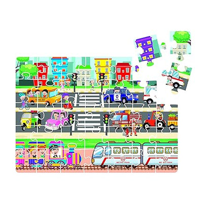 Ratna's 4 in 1 Transport Vehicles Jigsaw Puzzle