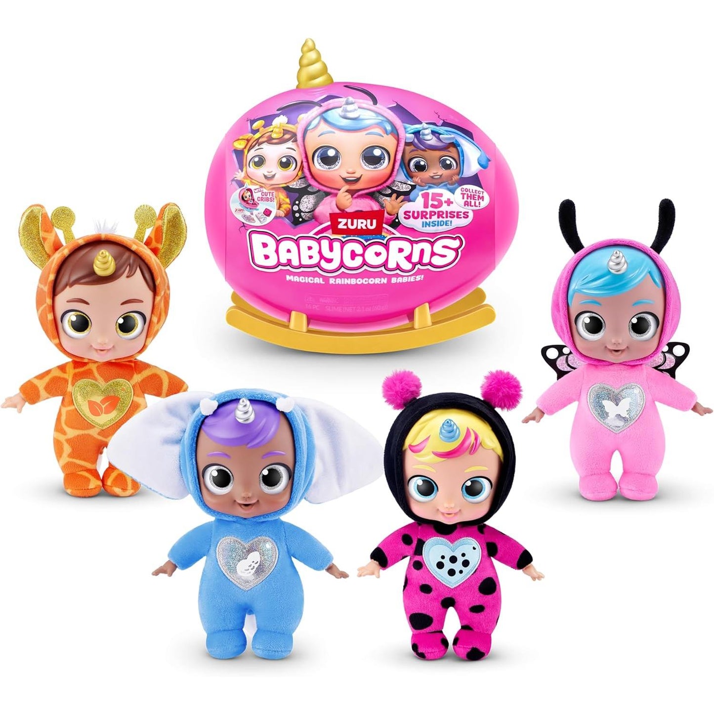 Babycorns ZURU Series 1 Small Ladybird Magic Baby Doll (Bailey) with Accessories, Surprise Unboxing Toy for Children, Girls