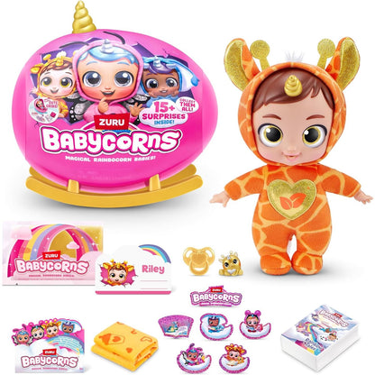Babycorns ZURU Series 1 Small Ladybird Magic Baby Doll (Bailey) with Accessories, Surprise Unboxing Toy for Children, Girls