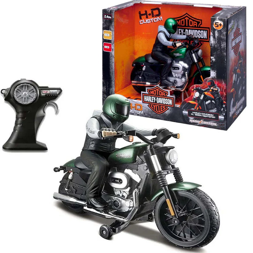 Maisto Tech RC Harley-Davidson XL 1200N Nightster – Green 1:6 Scale Motorcycle With Remote Control090159824305
