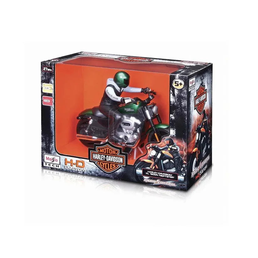 Maisto Tech RC Harley-Davidson XL 1200N Nightster – Green 1:6 Scale Motorcycle With Remote Control090159824305