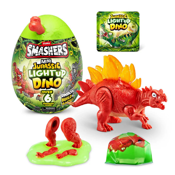 ZURU Smashers Mini Jurassic Light-Up Dino (Over 6 Surprises)