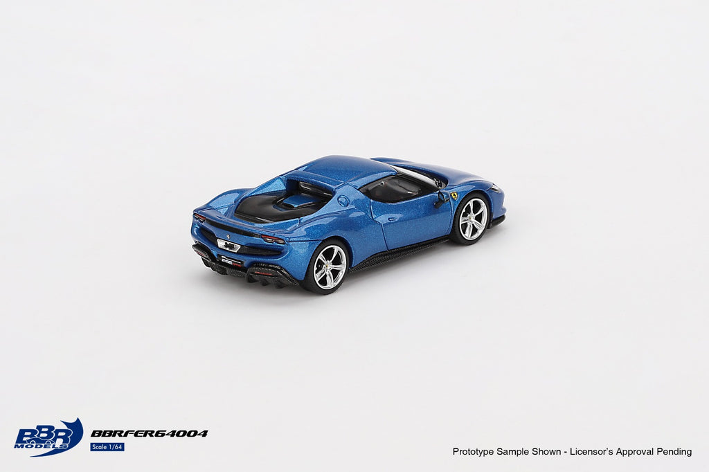 BBR MODELS FERRARI 296 GTB 1:64 SCALE MODEL Blue Corsa