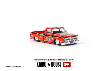 Kaido House x Mini GT 1:64 Silverado Tamiya x Kaido House CLOD Buster Orange KHMG130