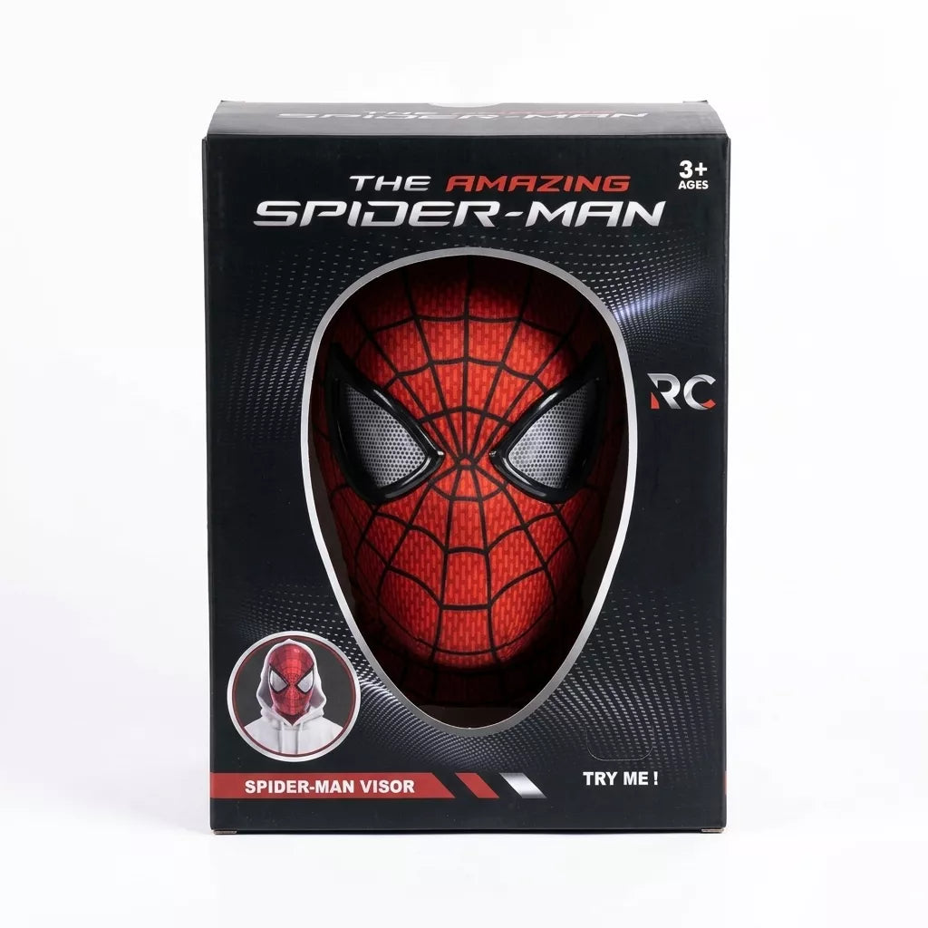Spider-Man LED Mask with Ring Controller | USB Rechargeable Light-Up Eye Mask