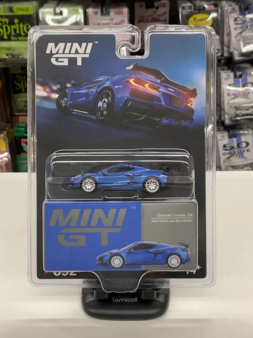 MINI GT Chevrolet Corvette Z06 2023 Elkhart Lake Blue Metallic