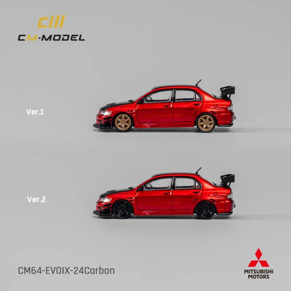 (CM64-EVOIX-24CARBON) Mitsubishi Lancer EVO IX Metallic Red (Carbon)