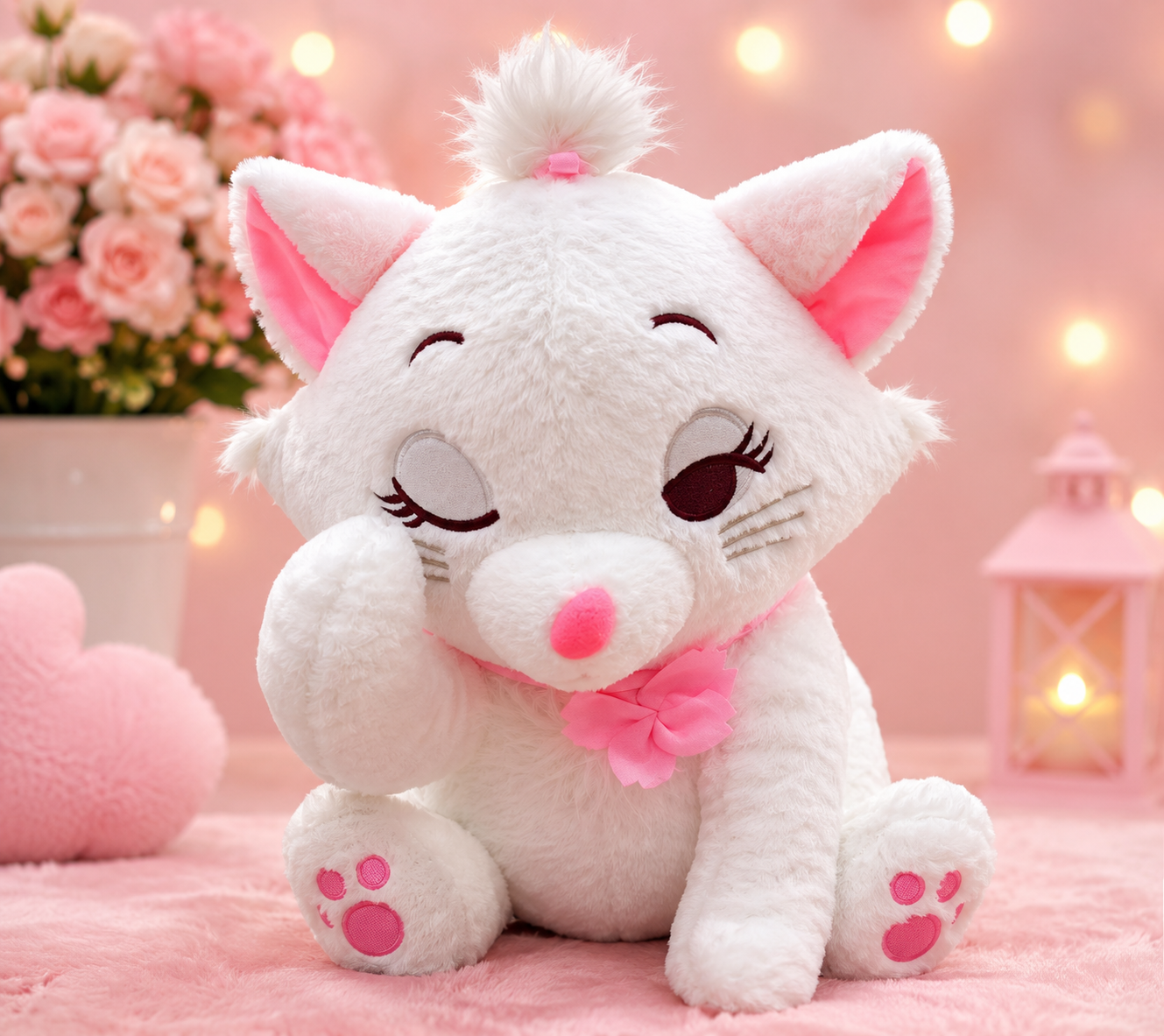 Disney Marie 2-in-1 Soft Toy with Warm Blanket Inside