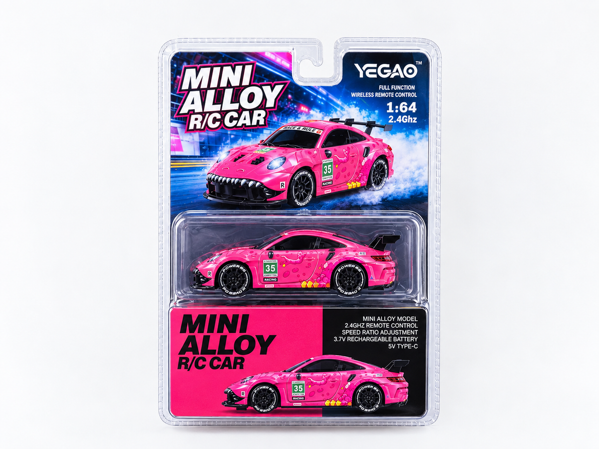 Yegao Roxy Porsche Pink 1:64 Scale Mini Remote Control R/C Drift Car