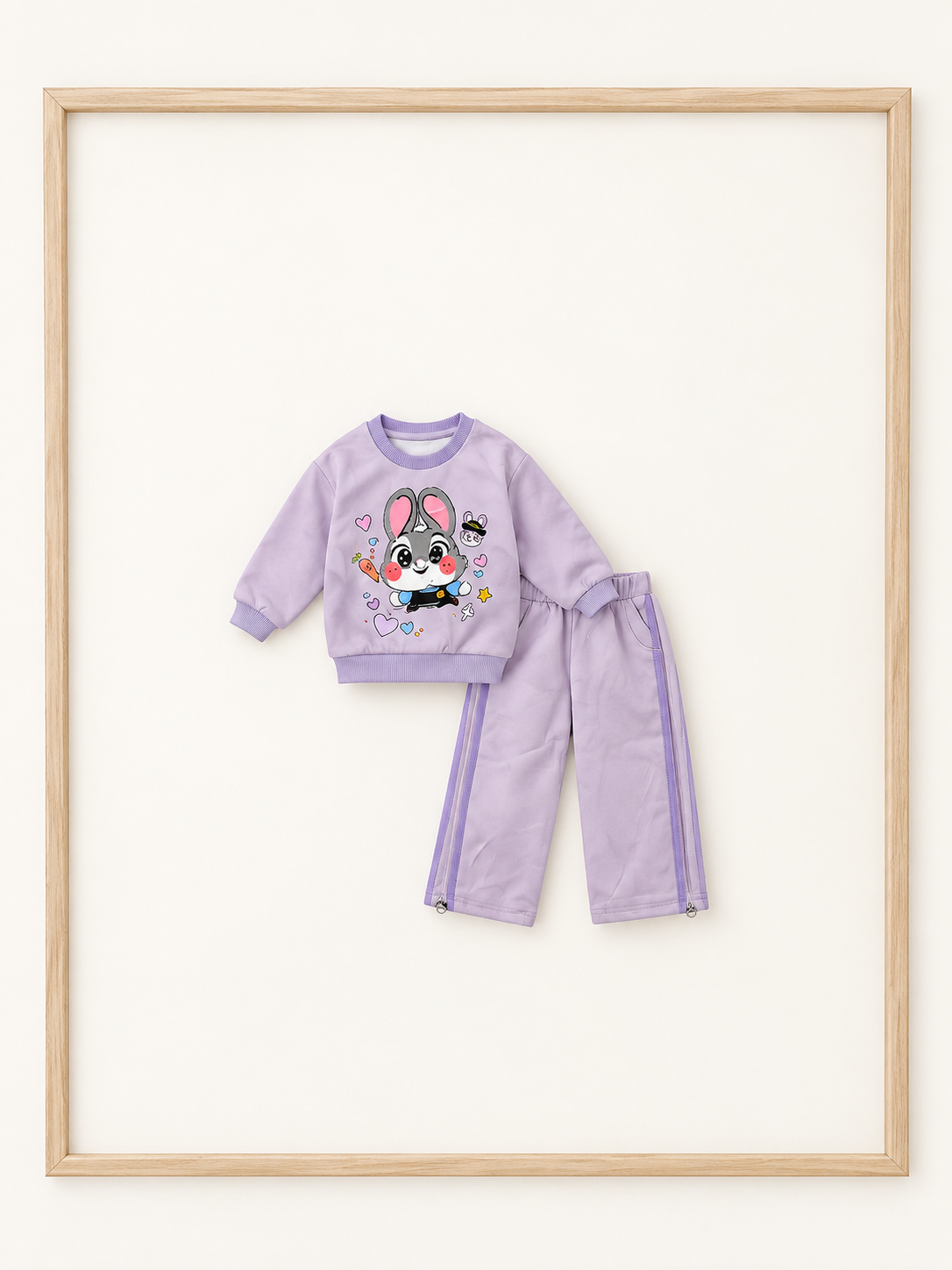 Bunny Print Kids' Tracksuit Co-ord Set