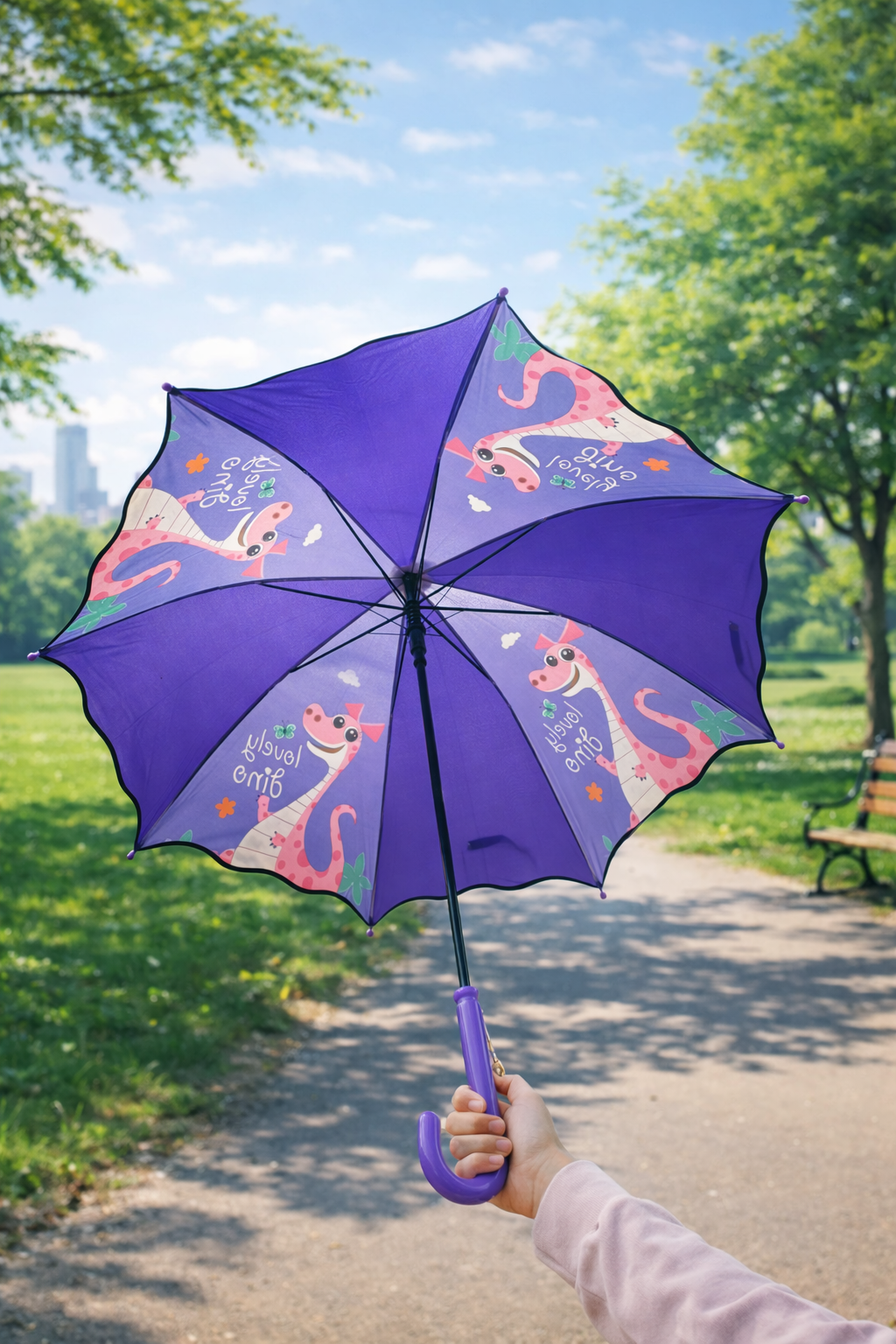 Umbrella Playful Cartoon Animal Theme For Kids Umbrella (Random 1)