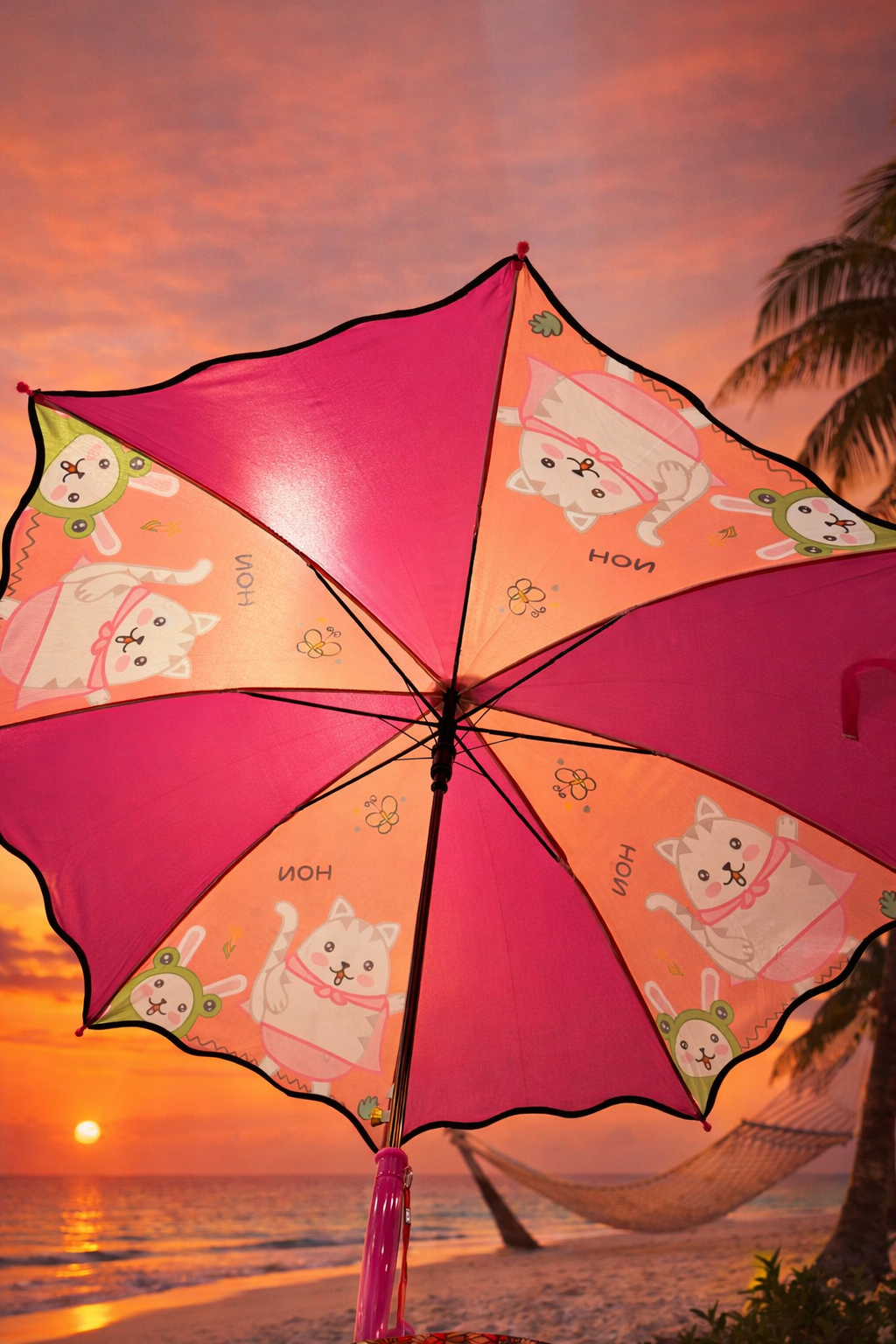 Umbrella Playful Cartoon Animal Theme For Girls Umbrella (Random 1)