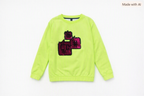 Kids Neon Lime Green Sequin Tracksuit / Co-ord Set